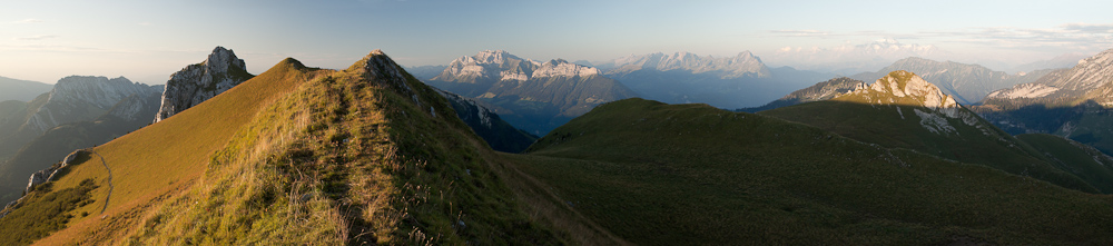 Panorama de la dent des Portes au Mont Blanc